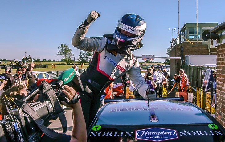 Daniel Lloyd takes his first win at Croft